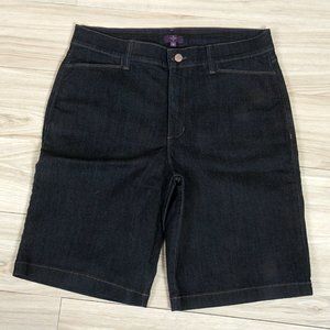 NYDJ navy blue denim shorts size 14